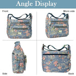 PALAY® Crossbody Bag for Women Nylon Shoulder Floral Multi-Pocket Purse 3 PCS
