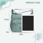 PALAY Women Crossbody Bag for Everyday Use with Multi Layer Design and Waterproof Nylon | 10.2x8.2 in Satchel