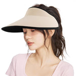 PALAY® Sun Hats for Women Wide Brim Cap Beach Hat for Women Cool Ice Silk Sun Visor Summer Hats for Women UV Protection Lightweight UPF 50+ Non-crease Foldable Sport Hat for Running, Golfing, Tennis