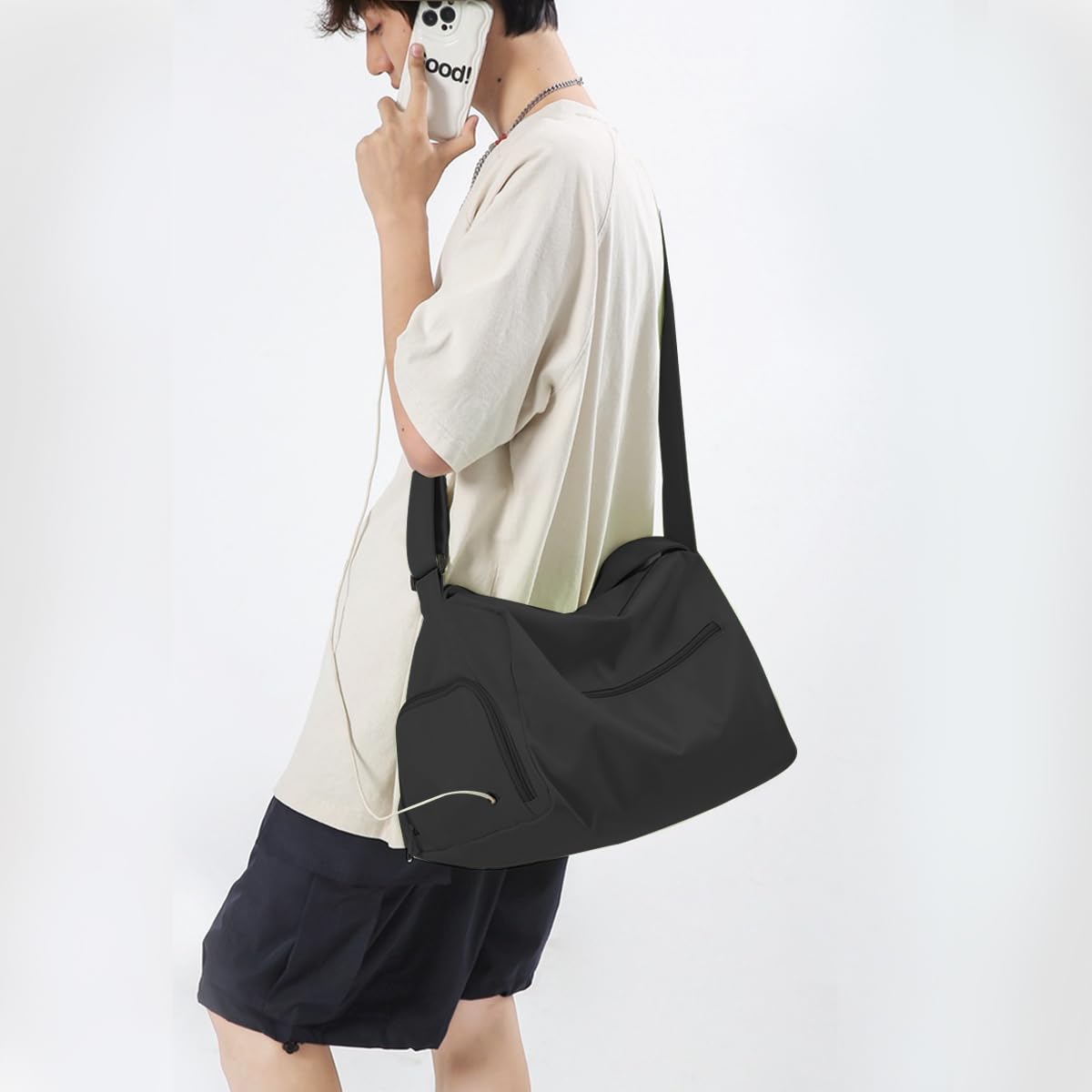 PALAY Gym Bag for Workout and Travel with Zippered Shoe Compartment and Polyester Fabric