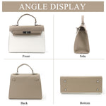 PALAY Leather Handbag for Women featuring Metal Twist Lock and Detachable Shoulder Strap | Ideal Gift