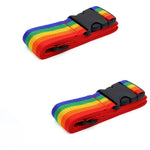 PALAY Luggage Straps Set for Suitcases featuring Quick Release Buckle and Adjustable 2m Length | 2 Pack Black Polypropylene Belts