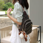 PALAY PU Chest Bag for Women featuring Multi Compartment Zip Up Design and Vintage Print | Travel and Casual Crossbody Sling 2 PCS