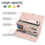 PALAY Women’s PU Leather Long Wallet with RFID Blocking and 10 Card Slots | Pink Purse