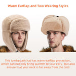 PALAY Winter Warm Hat for Men and Women with Fleece Ear Flaps and Windproof Comfort | Khaki