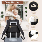 PALAY Diaper Bag Backpack for Travel with Changing Pad and Multi Pockets | Black Large Capacity