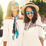 PALAY® Satin Scarf for Women Stylish Silk Like Polyester Head Scarf 35" Square Fashion Prints Vibrant Color Hair Wrap Scarfs Ladies Gift