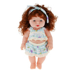 PALAY® Magideal Handmade Realistic Baby Girl Vinyl Doll Rotatable Legs Arms with Removable Clothes Set (30 cm, Green)