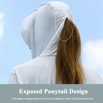 PALAY Sun Protection Jacket for Women with UPF 50 Plus Fabric and Wide Brim Hat | 3 PCS Lightweight Hoodie for Outdoor Running