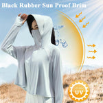 PALAY Sun Protection Jacket for Women with UPF 50 Plus Fabric and Wide Brim Hat | 3 PCS Lightweight Hoodie for Outdoor Running