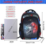 PALAY School Backpack with 3 Zipper Compartments and Waterproof Oxford Cloth for Boys 7–12 | Lightweight Ergonomic Bag for School and Outdoor Activities