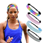 PALAY Mermaid Elastic Headbands for Yoga and Running featuring 2.5cm Width | 4pcs Set
