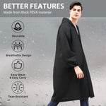 PALAY Rain Ponchos for Camping and Hiking featuring Drawstring Hood and 60 in Length