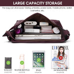 PALAY Tote Bag for Women with Large Capacity and Detachable Straps in Purple | PU Leather