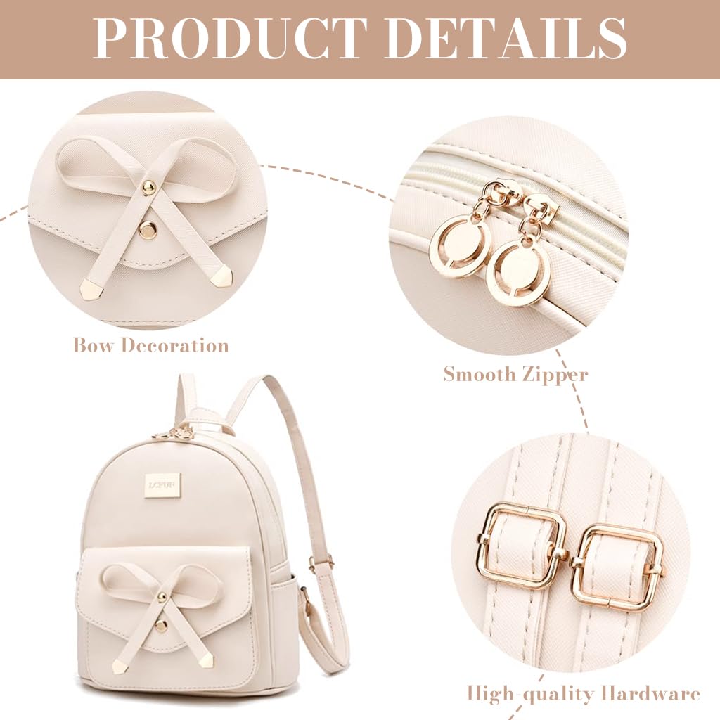 PALAY Women's Small Backpack for Travel with Three Compartments 28x14x32 cm | Waterproof Oxford Cloth Quilted Design