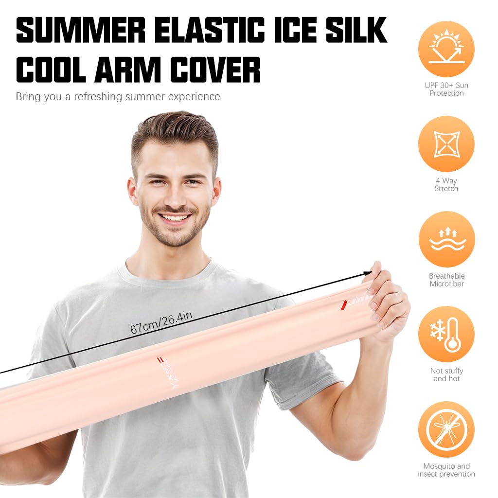 PALAY Sun Protection Gloves for Bike Riding and Driving with Ice Silk Cooling | Non-Slip Touch Screen Arm Sleeves