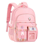 PALAY® School Backpack For Girls, Stellalou Cartoon School Backpack Lightweight Girls Backpack For School, Travel, Camping, Burden-Relief School Backpack For Kids 6-10 Years Old, Pink
