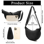 PALAY Crossbody Bag for Everyday Use with Adjustable Strap and Waterproof Nylon Style | Black
