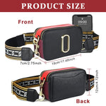 PALAY® Crossbody Bag for Women Small Square PU Bag for Women Hand Bag Clutch Bag Sling Bag with Detachable Wide Shoulder Belt Pure Color Shoulder Bag for Daily, Black