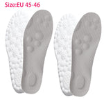 PALAY® 2 Pairs Memory Foam Insoles with Arch Support for Women Men,Comfort Massage Insoles Replacement Shoe Inserts for Trainers Sneakers Sports Shoes Work Boots,Breathable,Shock Absorption (Men: UK 8-11, Grey)