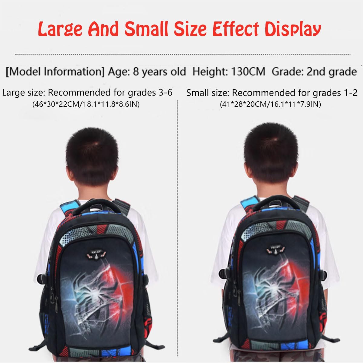 PALAY School Bag for Boys with 3 Compartments Waterproof Oxford Fabric | Lightweight Laptop Backpack for Travel and School