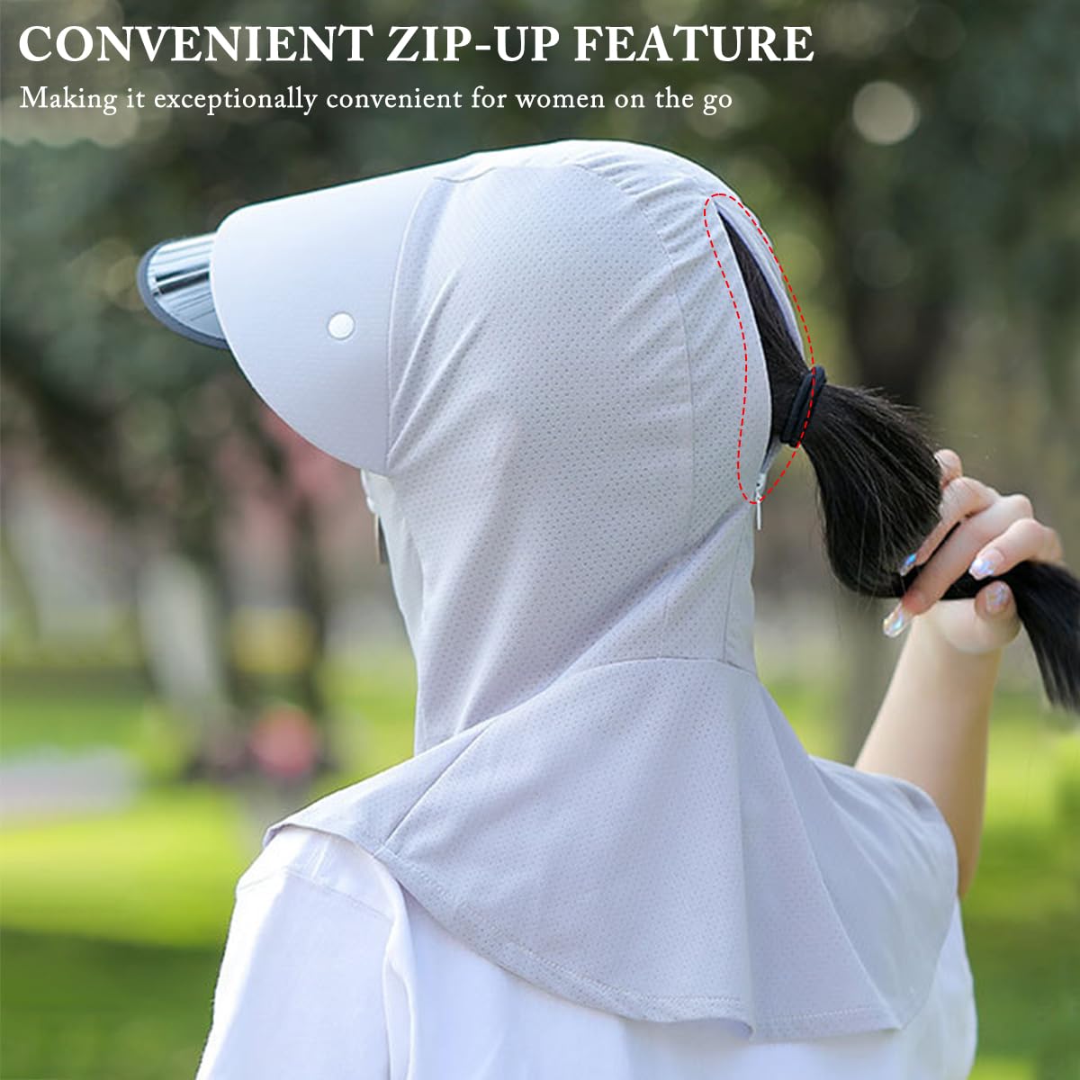 PALAY Cap for Women Summer with Detachable Face Cover and Lenses for Outdoor Sun Protection