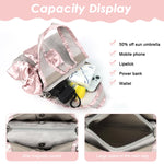 PALAY Handbag for Woman featuring 21x10x14cm compact size with zippered strap & PVC body | Grey Pink Bow Shoulder Bag