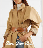 PALAY Brown Belt for Women featuring Metal Interlocking Buckle Design and PU Leather | 3PCS 23–33 in