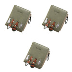 PALAY Leather Wallet for Women with Snap Closure and Smooth Zipper 12×9.5×2cm | Green 3 PCS Set