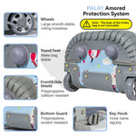 PALAY School Bag for Girls 18 in Backpack with Wheels featuring Retractable T-Bar Handle | Kids Travel and School Use