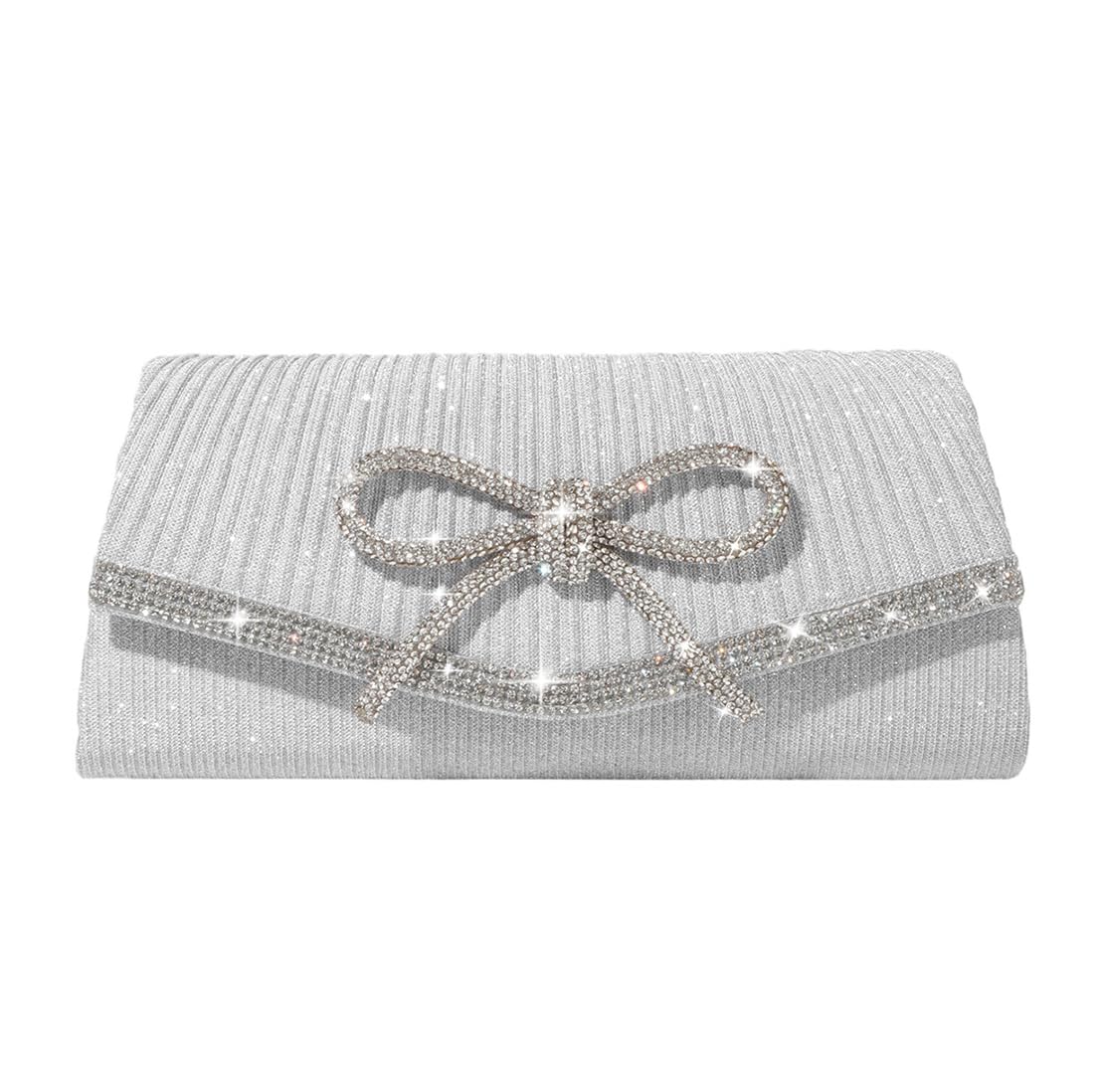 PALAY® Bow Evening Bag Sparkly Clutch Purses for Women Glitter Rhinestone Party Prom Purse Dressy Clutch Bags