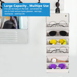 PALAY Sunglasses Organizer for 6 Pairs with Hanging and Folding Design in Brown | PU Leather Eyewear Storage Box