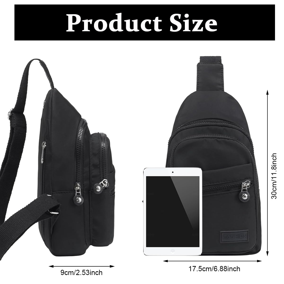 PALAY Unisex Travel Shoulder Bag for Work and Hiking featuring Multi Layer Design and 17x11x30cm Spacious Storage | Waterproof Nylon Crossbody