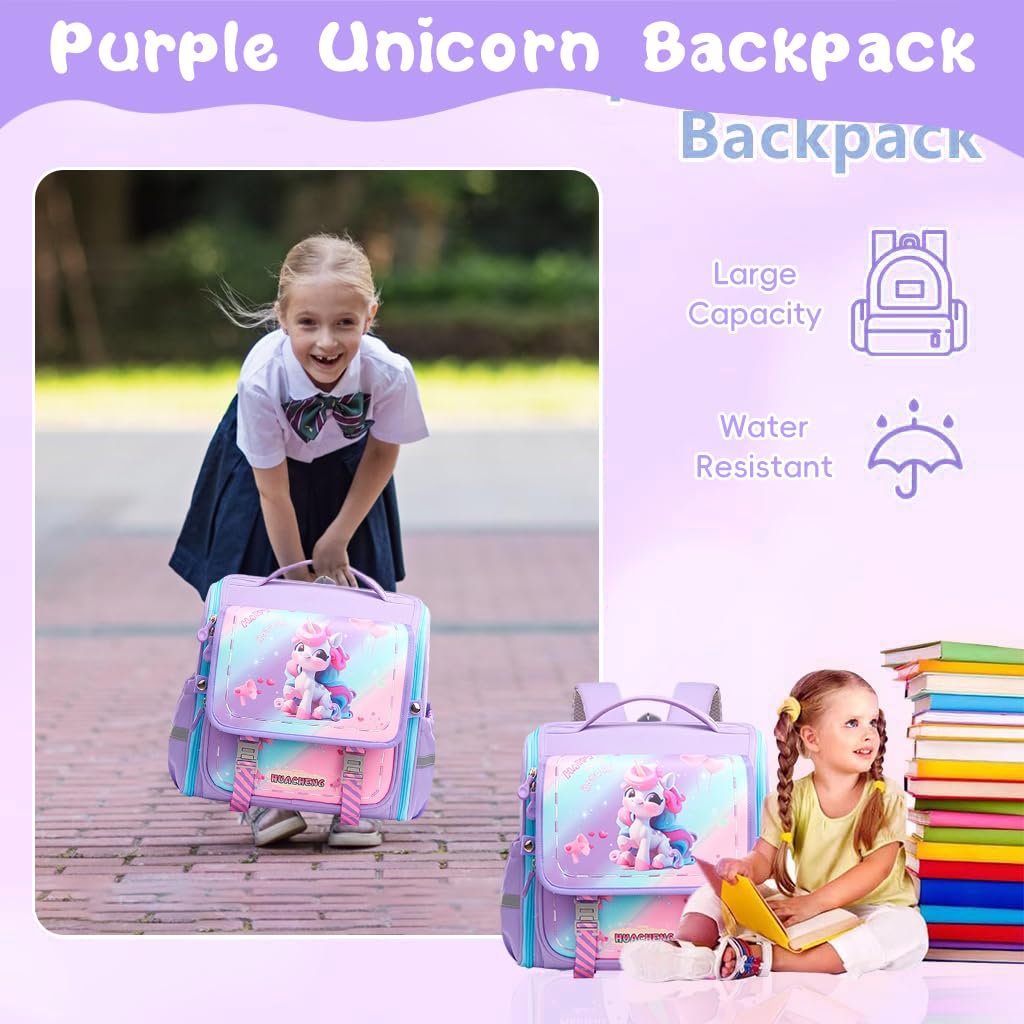 PALAY Backpack for Kids featuring Unicorn Pattern and Reinforced Zippers | Ideal School Bag