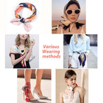 PALAY Square Polyester Scarf for Women with Satin Silk Feel 22×22 in | Soft Printed Wrap