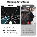 PALAY® Lightweight Compact Inverted Umbrella Windproof Auto Open Close – Quick Fold Travel Umbrella for Women & Men Black