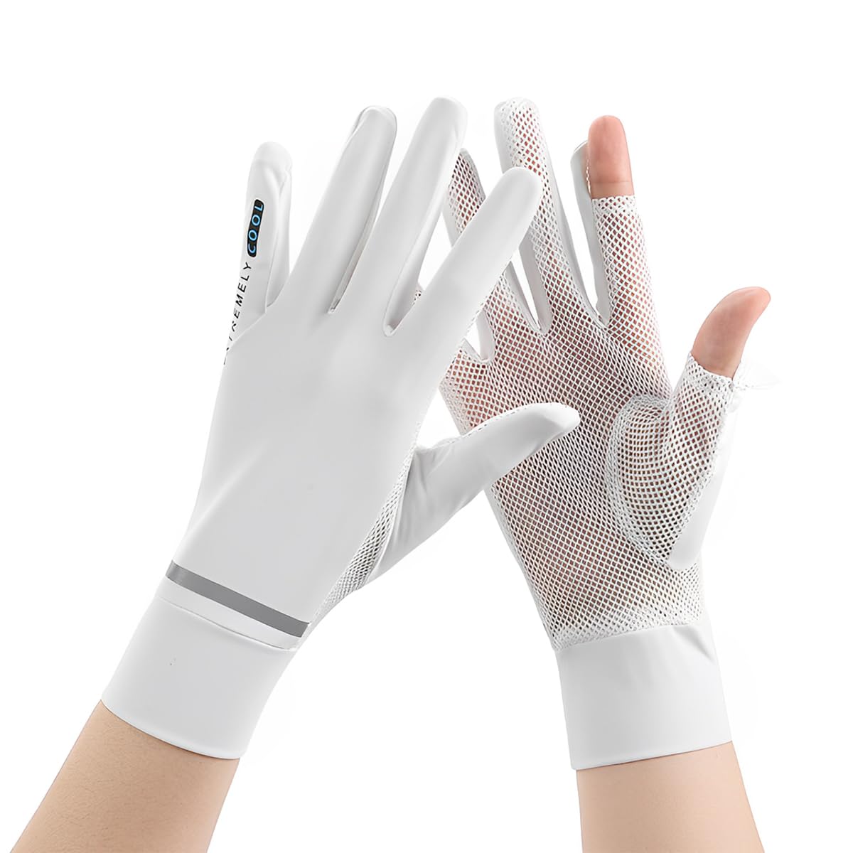 PALAY Hand Gloves for Sun Protection with UPF 50 and Open-Fingertip Design | Ice-Silk Breathable Gloves for Women