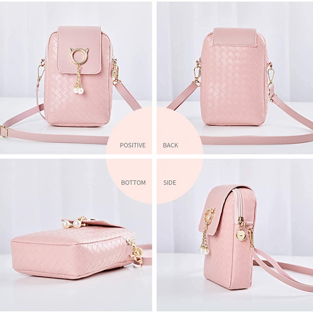 PALAY Small Crossbody Bag for Daily Use with 3 Layer Design and Headphone Port | PU Leather