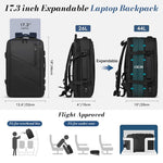 PALAY Laptop Backpack for Office and Travel with USB Port and 17.3 inch Compartment | Waterproof Oxford Bag