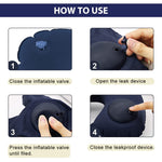 PALAY Inflatable Travel Neck Pillow for Airplane Car and Office with Self Pump Velvet Support