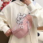 PALAY Waist Bag for Travel with Double Layer Storage featuring Waterproof Nylon Pink Design