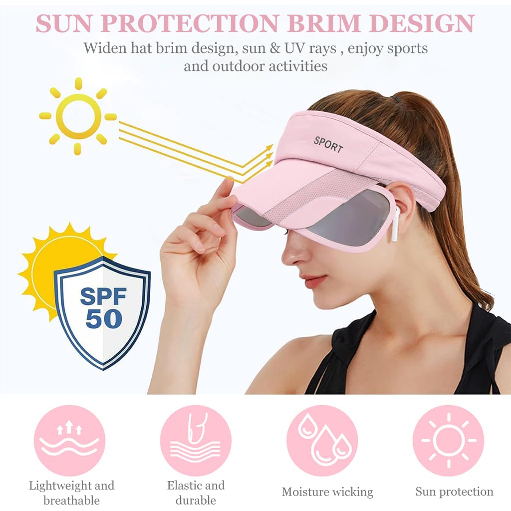 PALAY Sun Visor Hats for Women with Retractable Brim and Breathable Fabric | Adjustable Fit