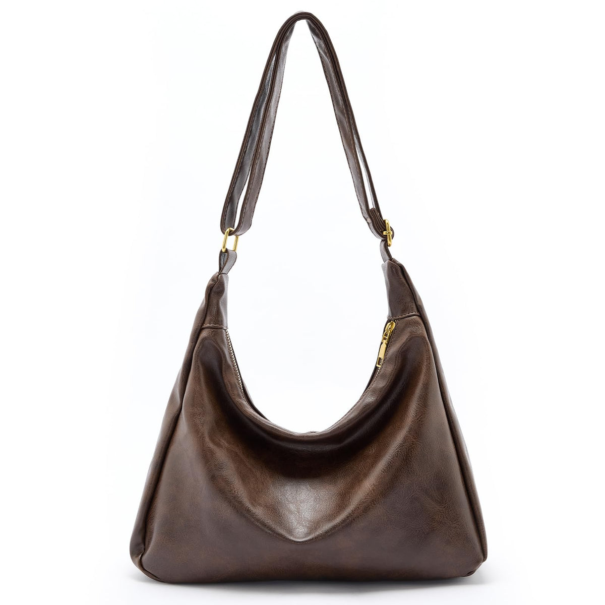 PALAY® Crossbody Bag for Woman Ultra Soft Foldable Vegan Leather Shoulder Handbag Stylish Slouchy Tote Hobo Purses