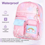 PALAY® School Bag for Girls and Boys Waterproof Stylish Durable Kids Bag Burden Relief Cartoon School Backpacks for Kids Birthday Gift Backpack for School, Picnic (6-12 Years Old) - Pink