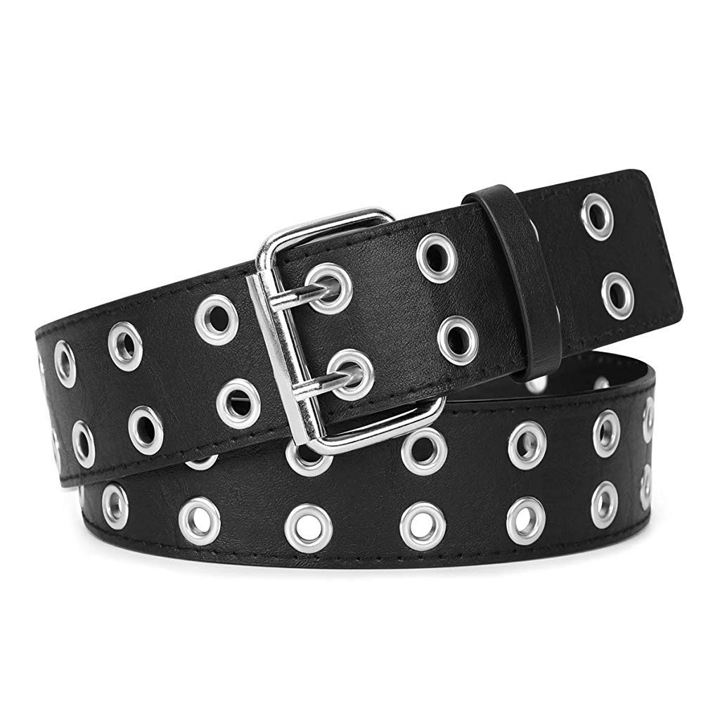 PALAY Belt for Women with 43.3 in PU Leather Strap and Double Layer 25.2 in Waist Chain | Gothic Punk Style Accessory