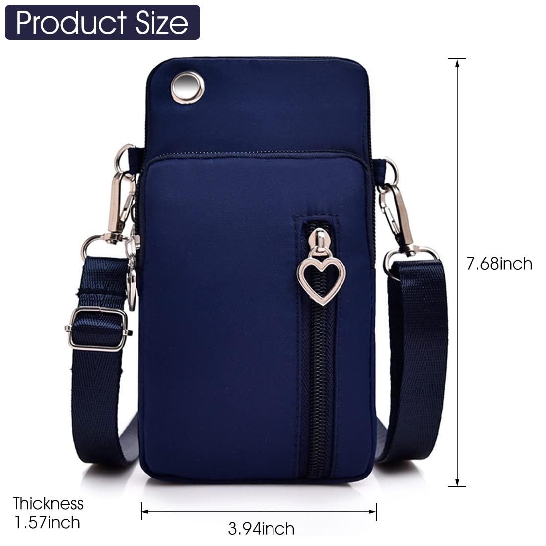 PALAY Small Crossbody Wallet Phone Bag for Women with Credit Card Slots and Waterproof Oxford Cloth | 2PCS Set