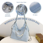 PALAY Tote Bag for Women featuring Convertible Backpack Design with PU Material and Blue Chain Charm