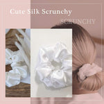 PALAY® 10pcs Silk Satin Scrunchy Scrunchies for Girls Women, 12 Color Hair Ties Elastic Hair Band for Ponytails, Twists