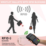 PALAY Wristlet Wallet for Travel with 3 Zipper Compartments and Pink Quilted Nylon Design