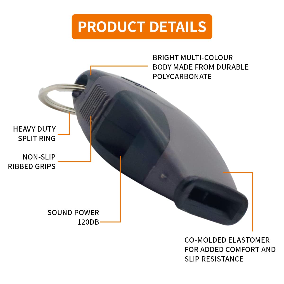 PALAY Whistle for Sports Coaches and Referees with 120 dB Loud Sound and Dual Air Vents | Includes Lanyard and ABS Body